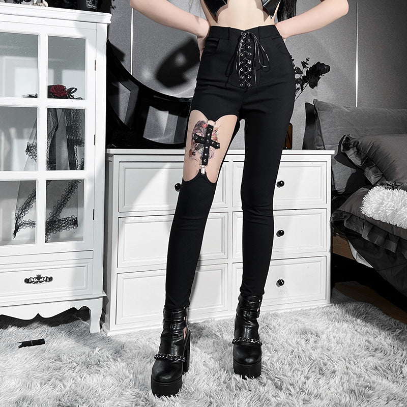 'Soulless' Lace up Jeans