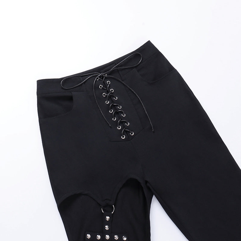 'Soulless' Lace up Jeans