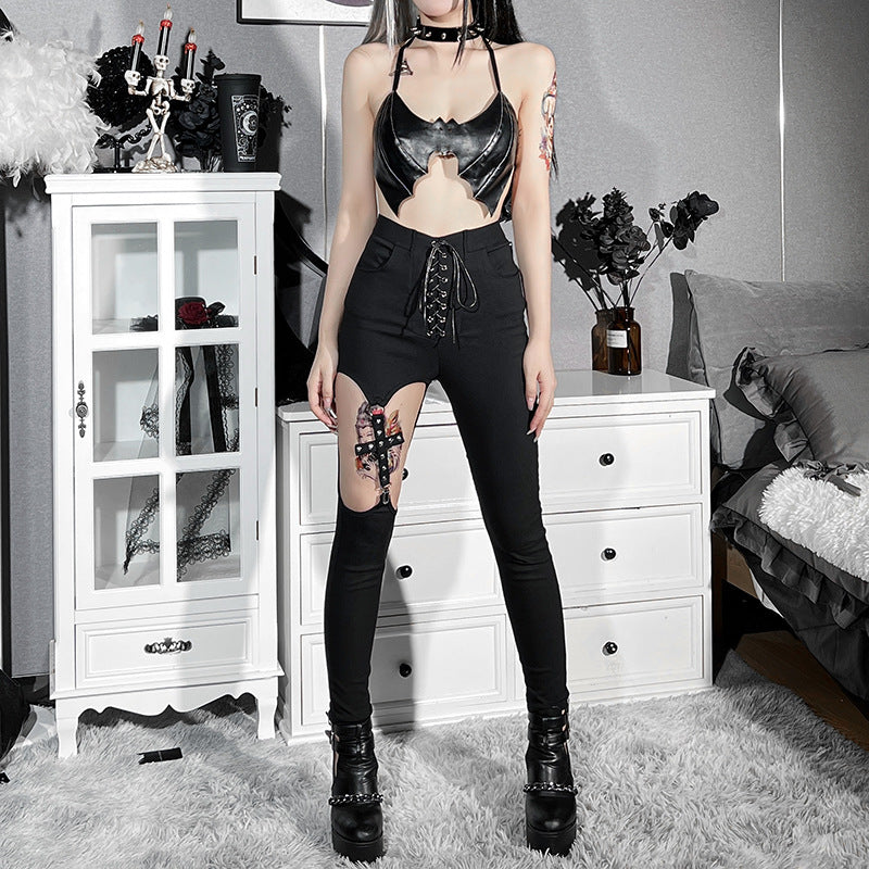 'Soulless' Lace up Jeans