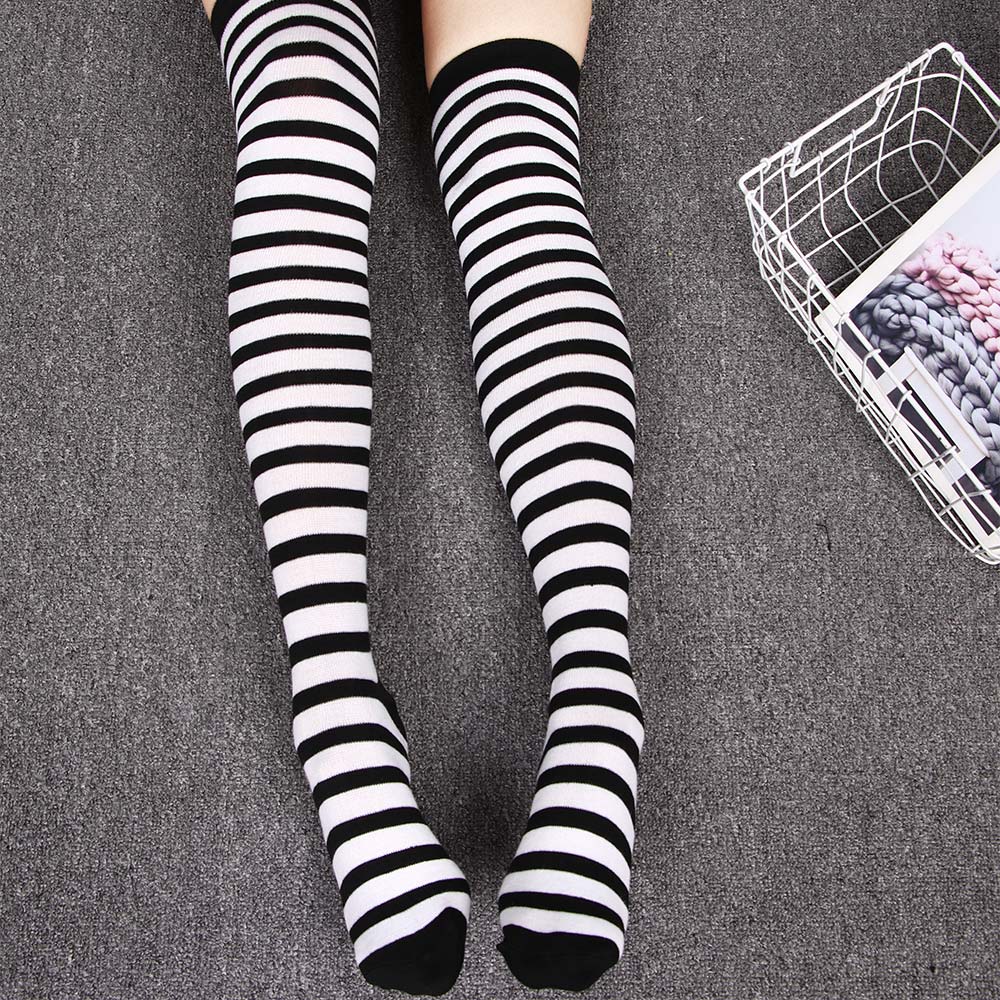 Black & White Striped Socks