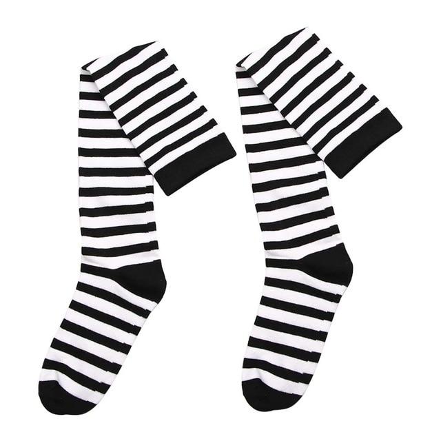 Black & White Striped Socks