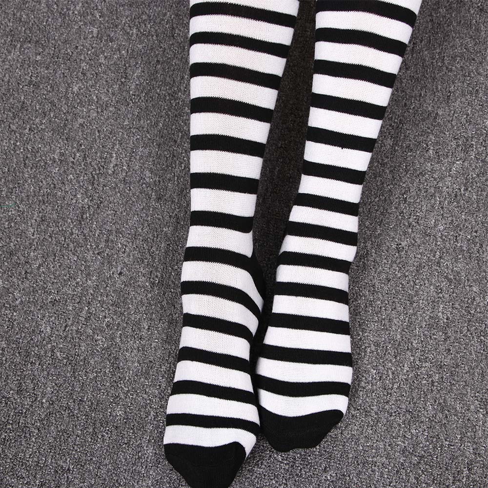 Black & White Striped Socks